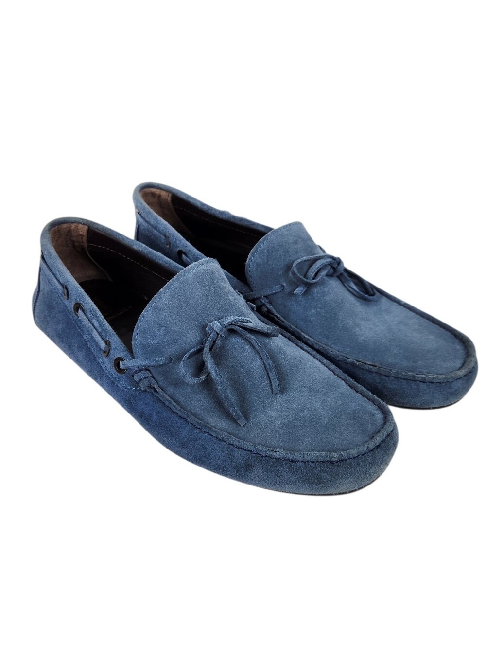 Bruno Magli Pistillo Blue Suede Moccasin Driving Loafer Men's Size 10